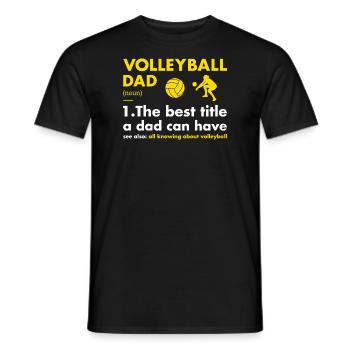 Sport Dad Definition Volleyball - Men's T-Shirt - black - Front - AI Model Male 178 light (178cm)
