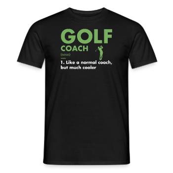 Sport Coach Definition Golf - Männer T-Shirt - Schwarz - Vorne - AI Model Male 178 light (178cm)