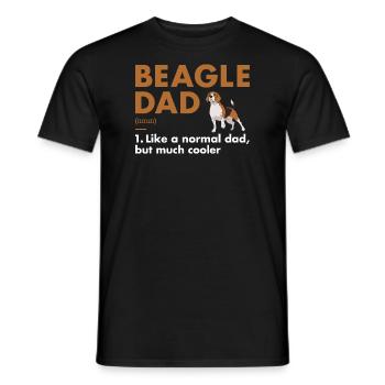 Beagle Dad Definition - Men's T-Shirt - black - Front - AI Model Male 178 light (178cm)