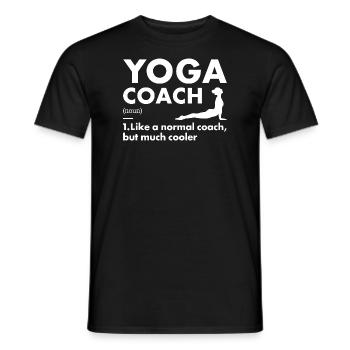 Yogi Coach Definition Yoga - Men's T-Shirt - black - Front - AI Model Male 178 light (178cm)