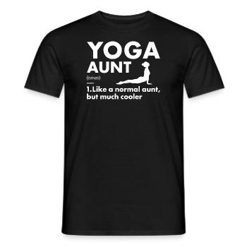 Yogi Aunt Definition Yoga - Männer T-Shirt - Schwarz - Vorne - AI Model Male 178 light (178cm)