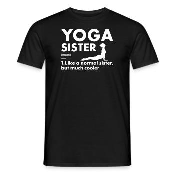 Yogi Sister Definition Yoga - Männer T-Shirt - Schwarz - Vorne - AI Model Male 178 light (178cm)