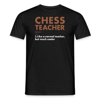 Chess Player Teacher Definition Chess - Männer T-Shirt - Schwarz - Vorne - AI Model Male 178 light (178cm)