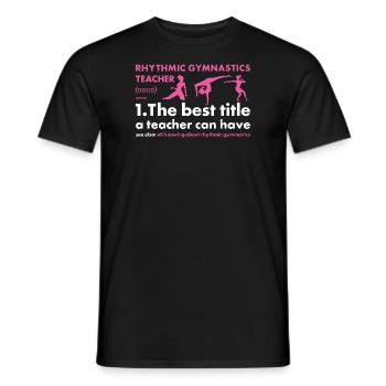 Gymnaste Professeur Définition Gymnastique rythmique - T-shirt homme - noir - Devant - AI Model Male 178 light (178cm)