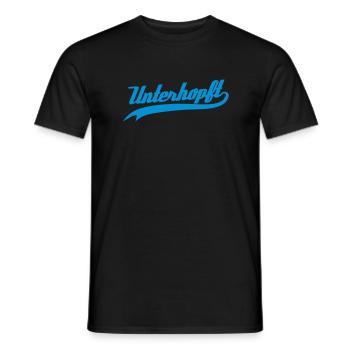 Unterhopft - Lustiger Bier / Trink Humor Typo - Men's T-Shirt - black - Front - AI Model Male 178 light (178cm)