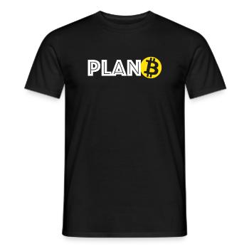 Plan B, Bitcoin | Money, Stock Exchange, Ethereum, Finance - Men's T-Shirt - black - Front - AI Model Male 178 light (178cm)