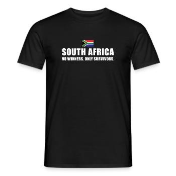 South Africa Only Survivors South Africa Rugby - Men's T-Shirt - black - Front - AI Model Male 178 light (178cm)