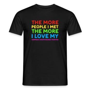 People I Met I Love German Shorthaired Pointer - Men's T-Shirt - black - Front - AI Model Male 178 light (178cm)