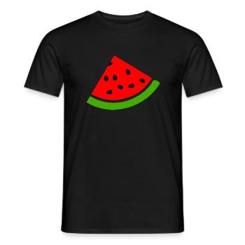 Wassermelone Melone - Männer T-Shirt - Schwarz - Vorne - AI Model Male 178 light (178cm)