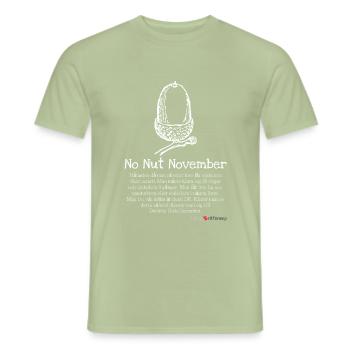 Keine Nuss November - Männer T-Shirt - Sage - Vorne - AI Model Male 178 light (178cm)