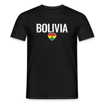 Bolivia Bolivien Bolivianische Flagge Bolivianer - Männer T-Shirt - Schwarz - Vorne - AI Model Male 178 light (178cm)