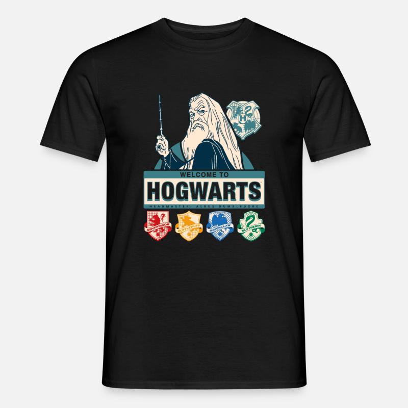Harry Potter Welkom Op Zweinstein Perkamentus - Heren T-shirt - zwart
