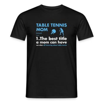 Sport Maman Définition Tennis de Table - T-shirt homme - noir - Devant - AI Model Male 178 light (178cm)