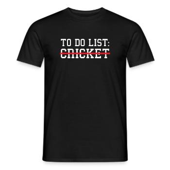 Sport To Do List Cricket - Men's T-Shirt - black - Front - AI Model Male 178 light (178cm)