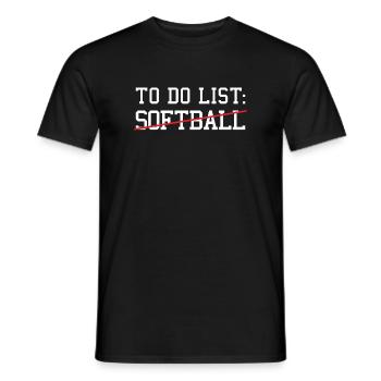 Sport To Do List Softball - Men's T-Shirt - black - Front - AI Model Male 178 light (178cm)