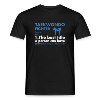 Sport Fighter Definition Taekwondo - Men's T-Shirt - black - Front - AI Model Male 178 light (178cm)