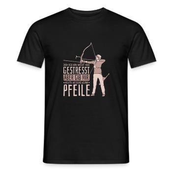 Bogenschütze Bogenschießen Bogensport Pfeil - Männer T-Shirt - Schwarz - Vorne - AI Model Male 178 light (178cm)