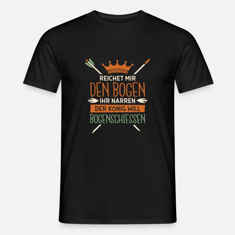Bogen Bogenschütze Bogenschießen Bogensport - Männer T-Shirt - Schwarz