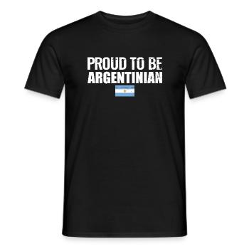 Fier d’être argentin Argentine Argentine - T-shirt homme - noir - Devant - AI Model Male 178 light (178cm)