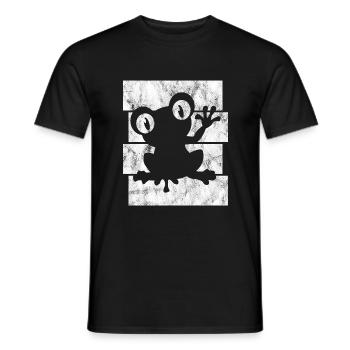 Frosch Frösche Geschenk für Kinder Lustig Witzig - Männer T-Shirt - Schwarz - Vorne - AI Model Male 178 light (178cm)