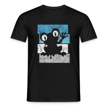 Frosch Frösche Geschenk für Kinder Lustig Witzig - Männer T-Shirt - Schwarz - Vorne - AI Model Male 178 light (178cm)