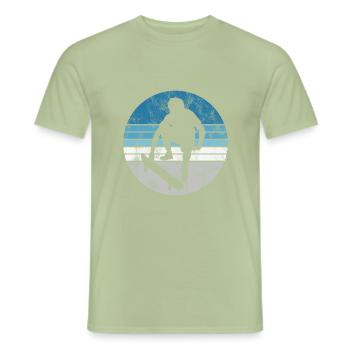 Skateboarder Skateboard Skater Skate Skateing - T-shirt homme - vert sauge - Devant - AI Model Male 178 light (178cm)