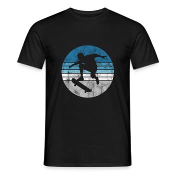 Skateboarder Skateboard Skater Skate Skateing - T-shirt homme - noir - Devant - AI Model Male 178 light (178cm)