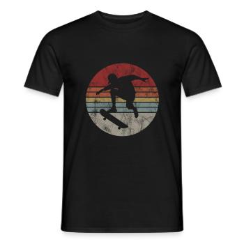 Skateboarder Skateboard Skater Skate Skateing - Men's T-Shirt - black - Front - AI Model Male 178 light (178cm)