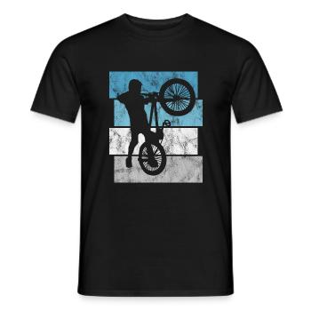 BMX Rad Fahrrad Retro Geschenk Bicycle Motocross - Männer T-Shirt - Schwarz - Vorne - AI Model Male 178 light (178cm)