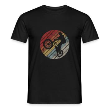 BMX Rad Fahrrad Retro Geschenk Bicycle Motocross - Männer T-Shirt - Schwarz - Vorne - AI Model Male 178 light (178cm)