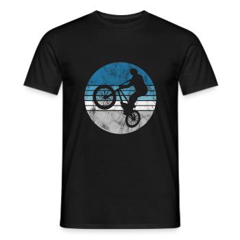 BMX Rad Fahrrad Retro Geschenk Bicycle Motocross - Männer T-Shirt - Schwarz - Vorne - AI Model Male 178 light (178cm)