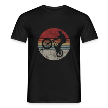 BMX Vélo Vélo Rétro Cadeau Vélo Motocross - T-shirt homme - noir - Devant - AI Model Male 178 light (178cm)