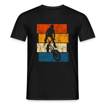 BMX Vélo Vélo Rétro Cadeau Vélo Motocross - T-shirt homme - noir - Devant - AI Model Male 178 light (178cm)