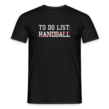 Sport To Do List Handball - Männer T-Shirt - Schwarz - Vorne - AI Model Male 178 light (178cm)