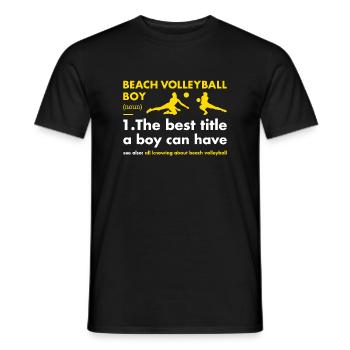 Sport Boy Définition Volleyball de plage - T-shirt homme - noir - Devant - AI Model Male 178 light (178cm)