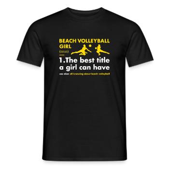 Sport Girl Définition Volleyball de plage - T-shirt homme - noir - Devant - AI Model Male 178 light (178cm)