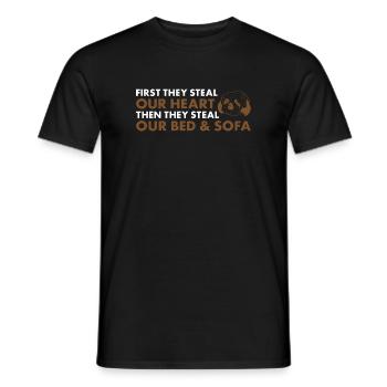 Ils volent notre cœur Shih Tzu - T-shirt homme - noir - Devant - AI Model Male 178 light (178cm)