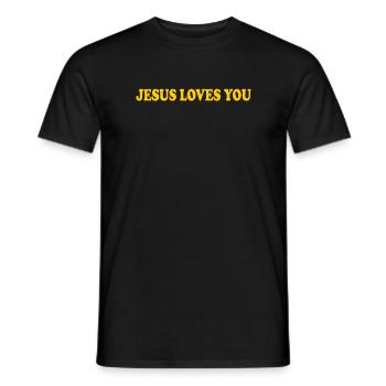 Jesus loves you - T-shirt homme - noir - Devant - AI Model Male 178 light (178cm)