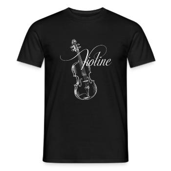 Elegante Violine Geige - Männer T-Shirt - Schwarz - Vorne - AI Model Male 178 light (178cm)