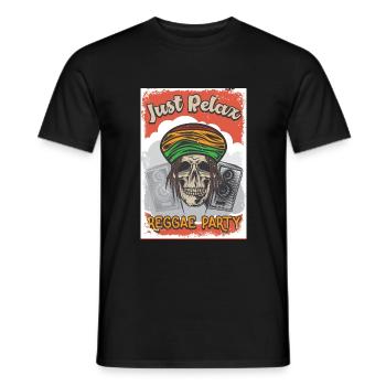REGGAE PARTY - Men's T-Shirt - black - Front - AI Model Male 178 light (178cm)