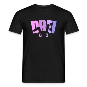 3. Geburtstag Mädchen 3 Jahre alt Hase Häschen - Männer T-Shirt - Schwarz - Vorne - AI Model Male 178 light (178cm)