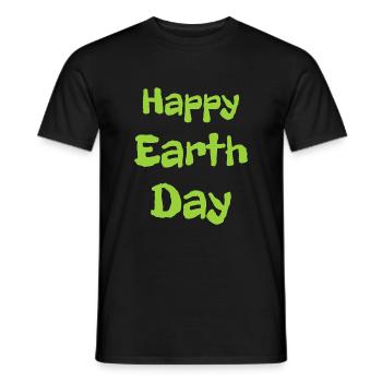 Happy Earth Day - Men's T-Shirt - black - Front - AI Model Male 178 light (178cm)