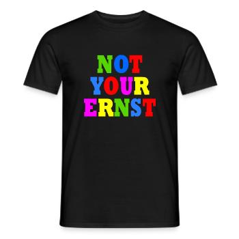Not your ernst - Männer T-Shirt - Schwarz - Vorne - AI Model Male 178 light (178cm)