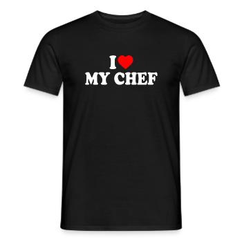 I love my chef - Männer T-Shirt - Schwarz - Vorne - AI Model Male 178 light (178cm)