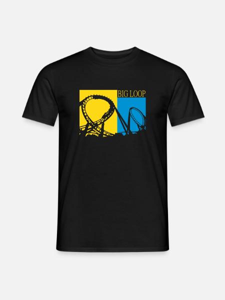 Big Loop Coaster Fan Logo - Männer T-Shirt - Schwarz