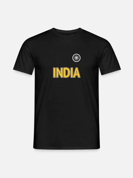 India Cricket Jersey | India Cricket Team - Men's T-Shirt - black