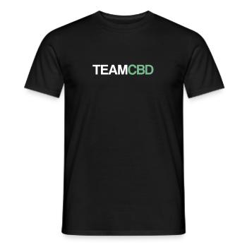 Équipe CBD | Huile de cannabidiol, huile de CBD - T-shirt homme - noir - Devant - AI Model Male 178 light (178cm)