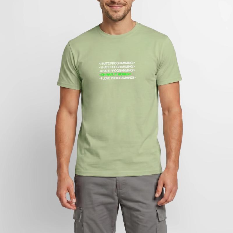 I Hate Programming | Programmer, Coder, IT Nerd Men's T-shirt