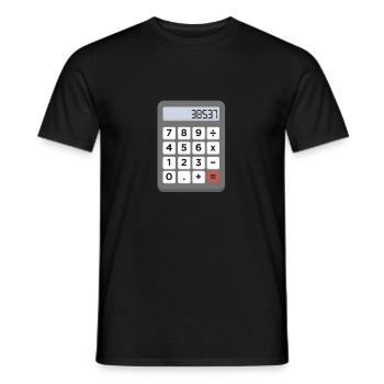 Lesbe Taschenrechner Schule Mathe Schüler Lehrer - Männer T-Shirt - Schwarz - Vorne - AI Model Male 178 light (178cm)