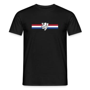 Lion coat of arms Netherlands Holland Dutch - Men's T-Shirt - black - Front - AI Model Male 178 light (178cm)